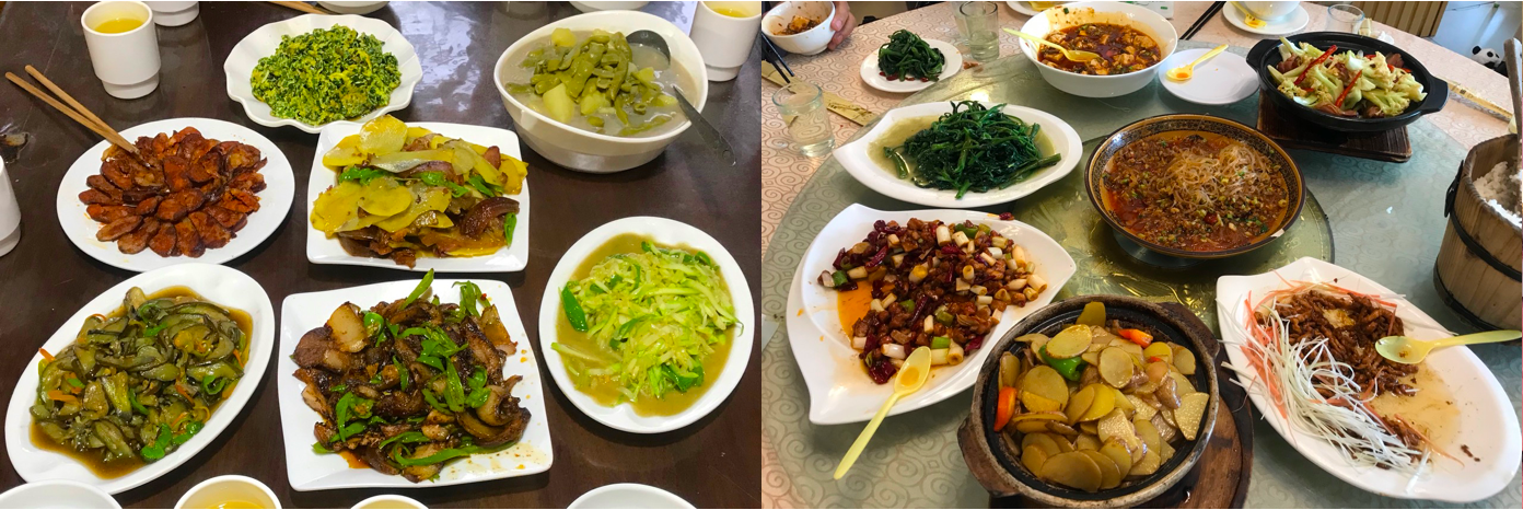 some of the food we had on Sichuan tour